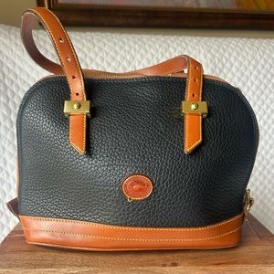 Dooney and Bourke Black Pebbled Leather Shoulder Bag